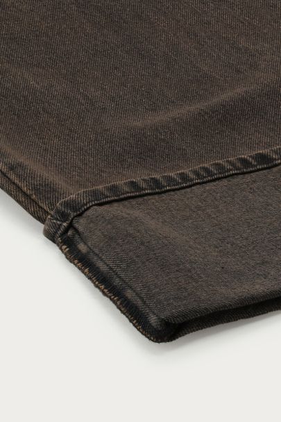 Bruine wide leg jeans