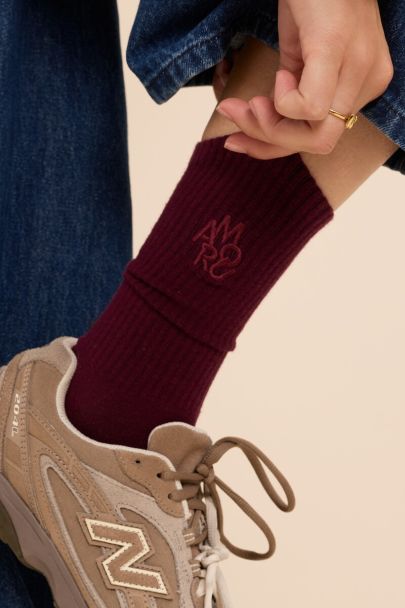 Burgundy sokken Amour