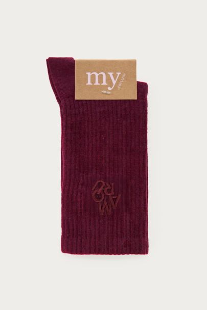 Burgundy socks Amour