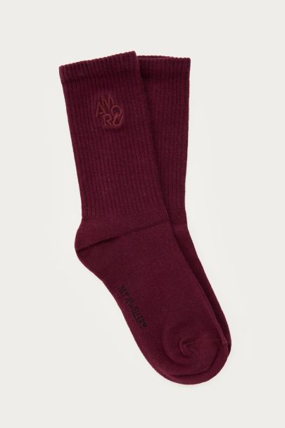 Burgundy socks Amour