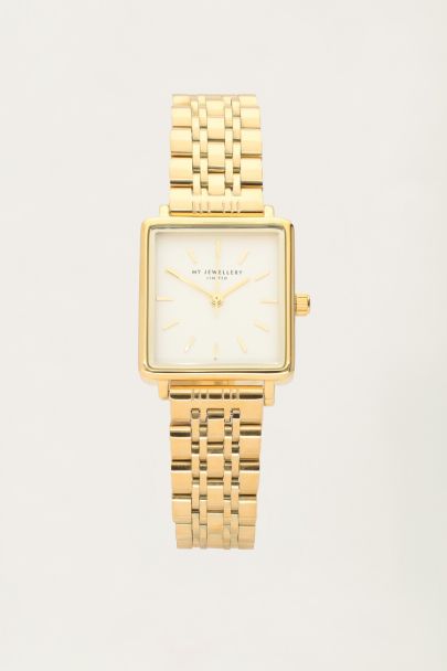 Montre carrée avec cadran blanc