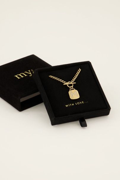 Schakelketting met zirkonia initial