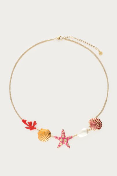 Ciao Kette mit Muscheln und S&uuml;&szlig;wasserperle