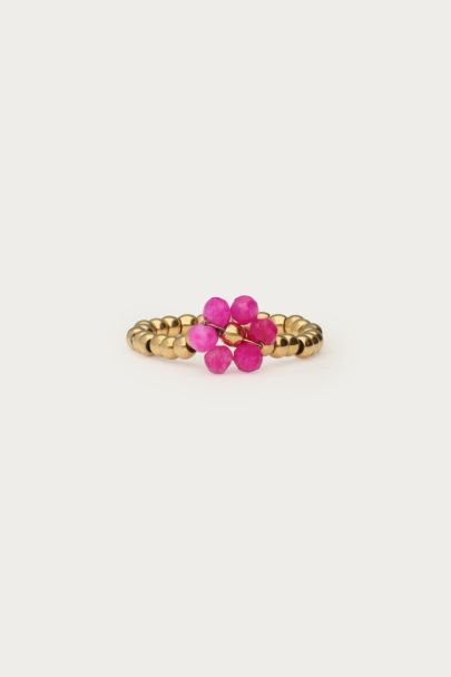 Bague extensible Ciao fleur fuchsia