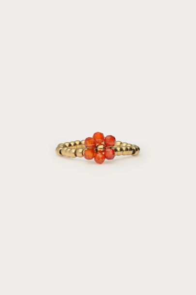 Bague extensible Ciao fleur orange