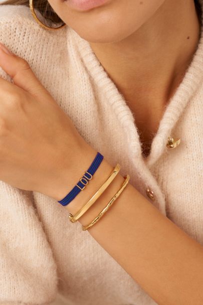 Kobaltblaues elastisches Basic-Armband