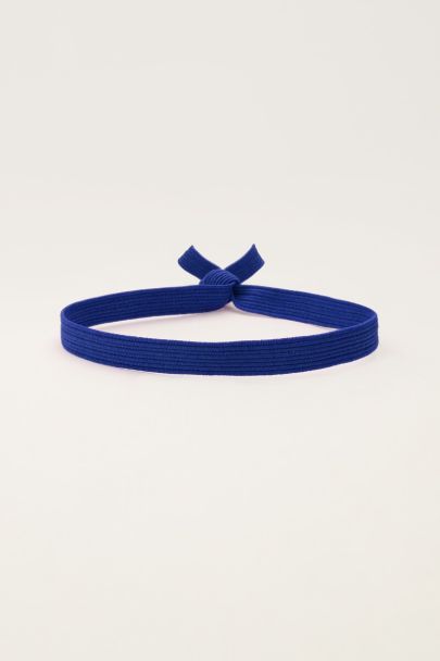 Bracelet &eacute;lastique bleu cobalt basique