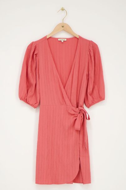 Robe portefeuille rose corail