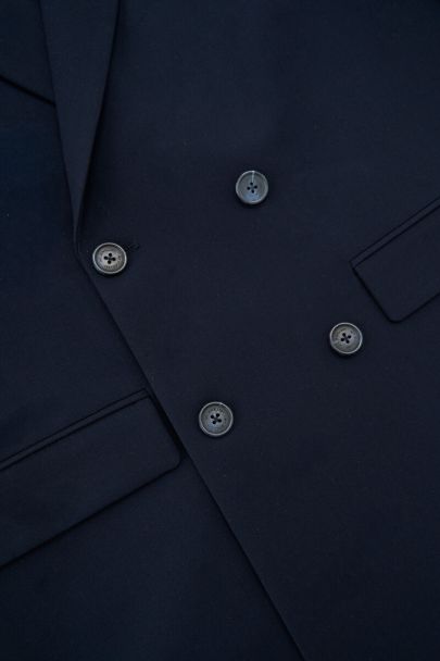 Dark blue basic blazer dress