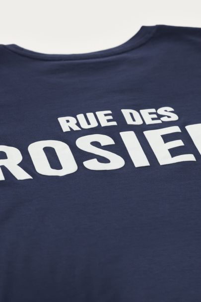 Dark blue T-shirt 'Rue des Rosiers'