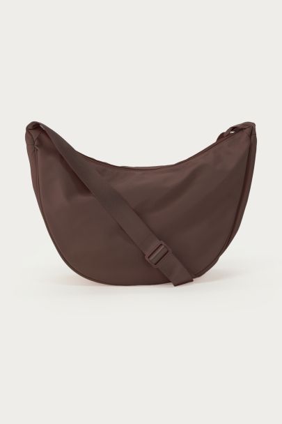 Sac &agrave; bandouli&egrave;re maxi basique marron fonc&eacute; 
