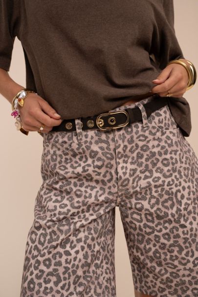 Ceinture marron fonc&eacute; avec &oelig;illets