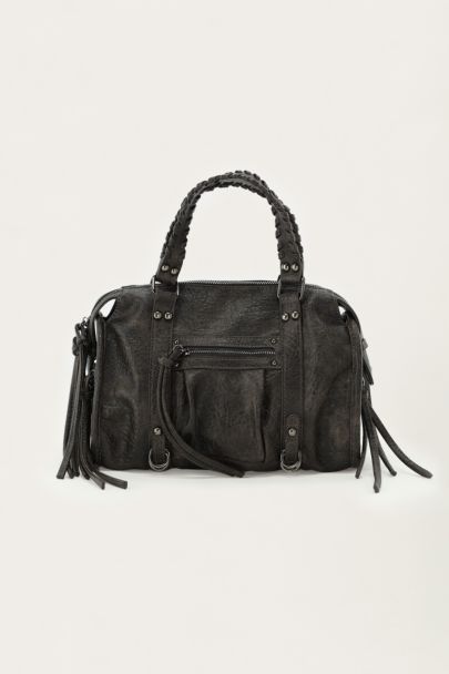 Donkerbruine kleine PU cargo tas