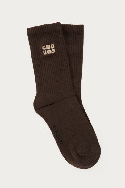 Dark brown socks CouCou