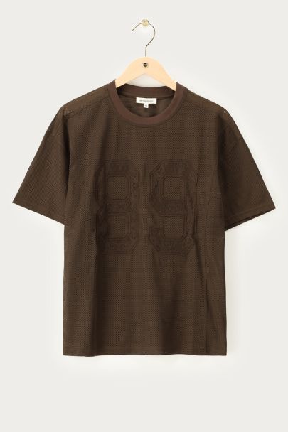 Dark brown sporty T-shirt 89