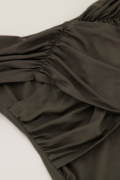 Grijze off-shoulder top cross-over