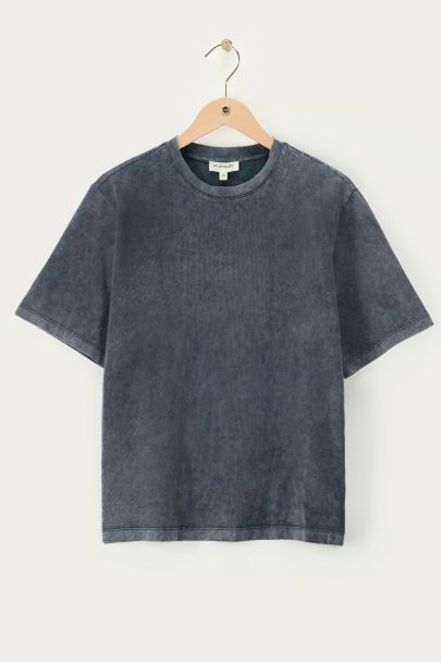 T-shirt basique gris foncé délavé
