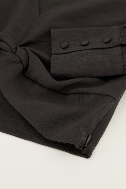 Dark grey top with knot & structure