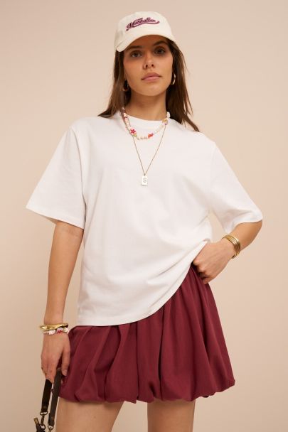 Donkerrode ballon rok