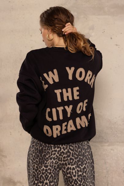 Zwarte sweater "City of dreams"