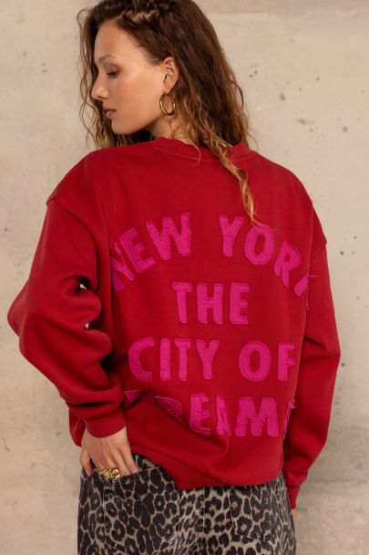 Rode sweater "City of dreams"