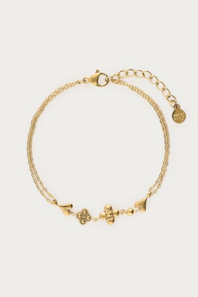 Double bracelet with five minimalist charms | My Jewellery