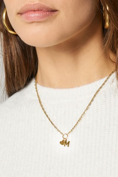 Dubbele schakelketting met initial