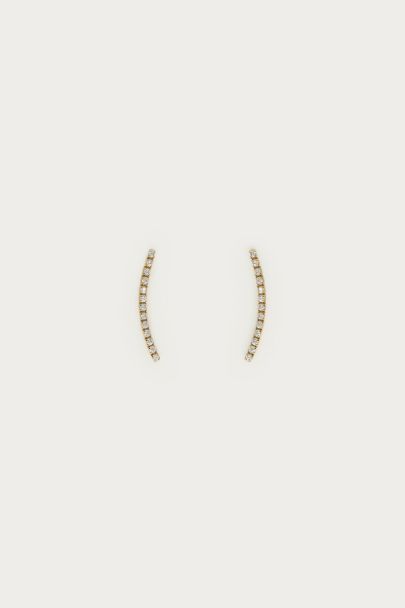 Ear climber with rhinestones