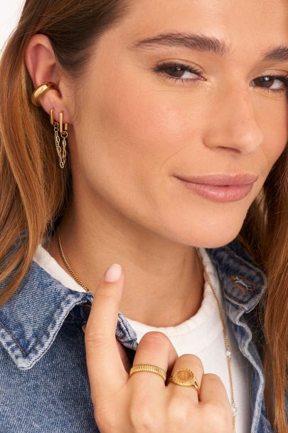 Cha&icirc;ne pour boucles d'oreilles Ear game double &agrave; maillons