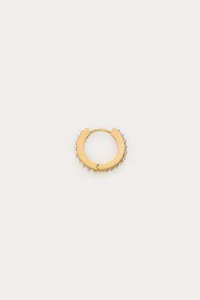 Ear game single hoop earring with faux pearls | My Jewellery