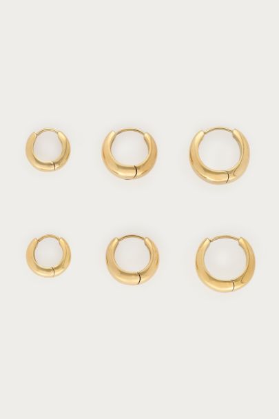 Ear Game Set aus drei Bold Creolen