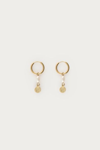 Boucles d’oreilles perle fantaisie et pièce