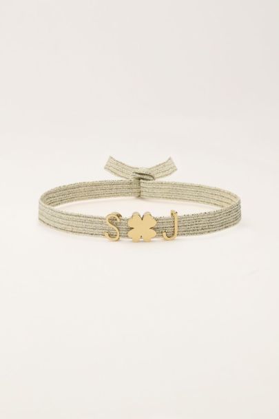 Elastieken armband basic glitter 