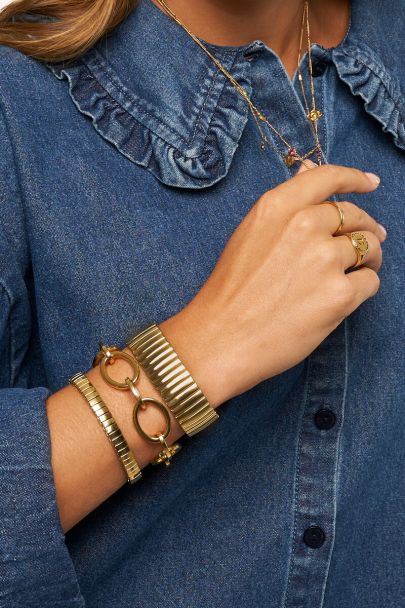 Bracelet élastique à grosses rayures