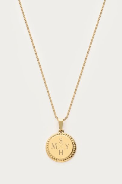 Atelier lange ketting met ronde bedel