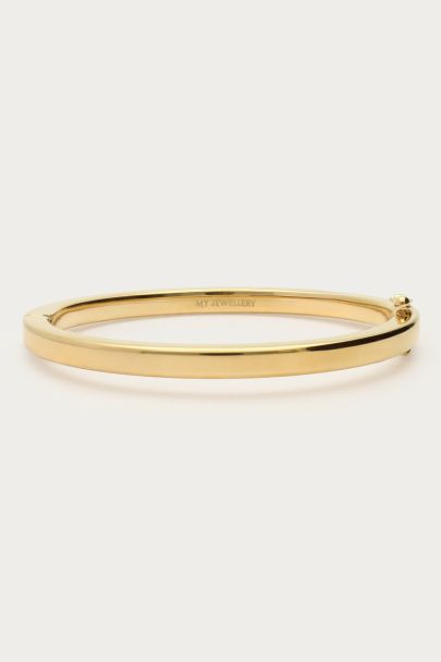 Platte bangle met slotje