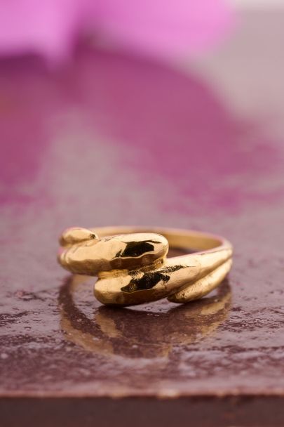 Bague Bold vague 'martel&eacute;e' 
