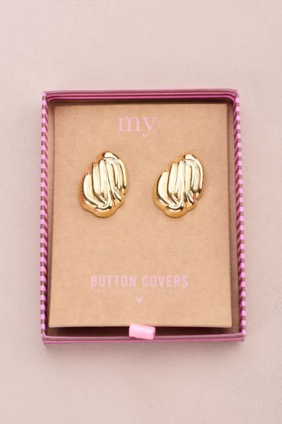 Ensemble de couvre-boutons à rayures dorés
