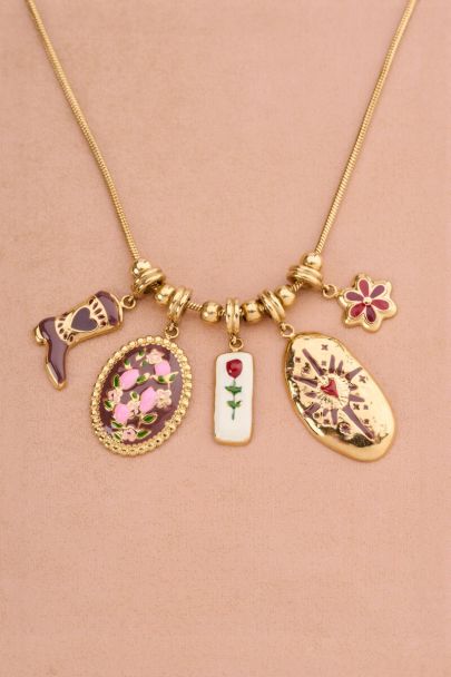Fortune Kette mit bunten Anhängern