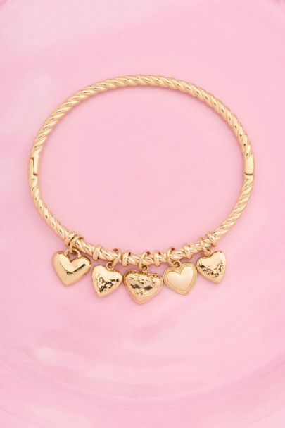 Candy bangle met hartjes