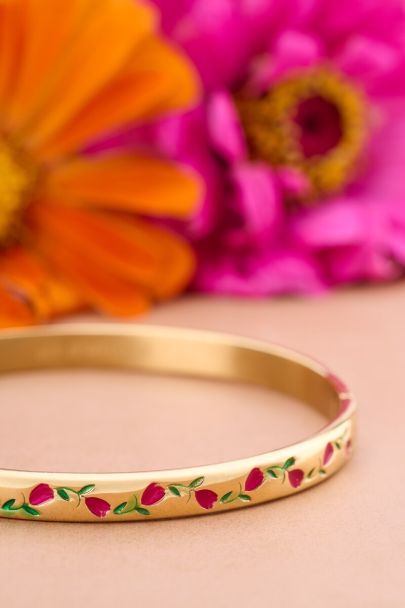 Fortune Armreif mit Vintage-Blumen