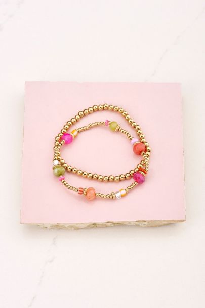 Ensemble de bracelets Bold et perles fantaisie multicolores