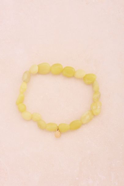 Bracelet extensible Tropical de perles fantaisie vertes 