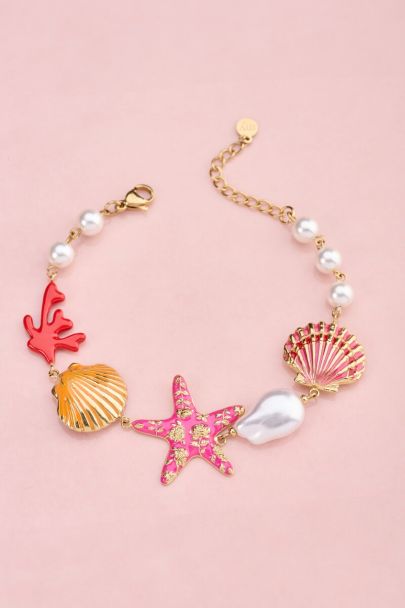 Ciao Armband mit Seestern und Kunstperlen
