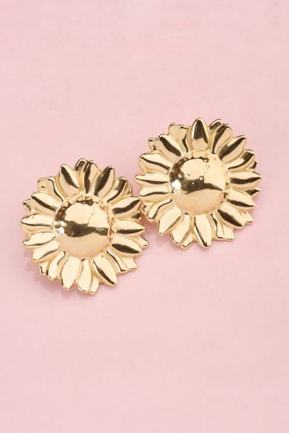 Ciao statement oorhangers met zonnebloem