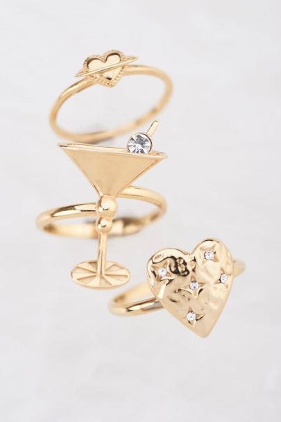 Starry Ring mit Herz-Planet