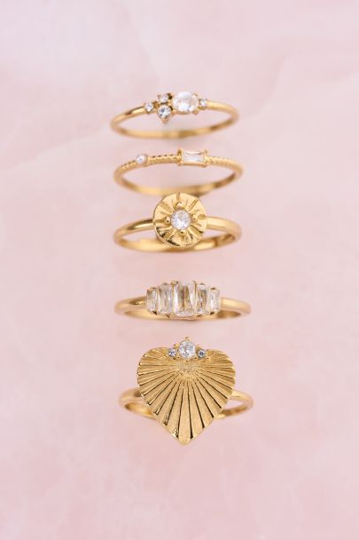 Midnight Ring gestreiftes Herz