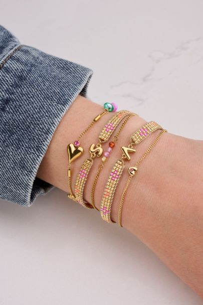 Armband mit Miniherz und Strassstein