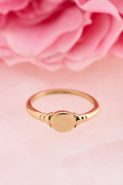 Vintage zegelring met dots