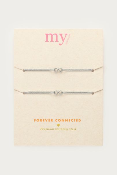 Forever Connected armbanden set infinity